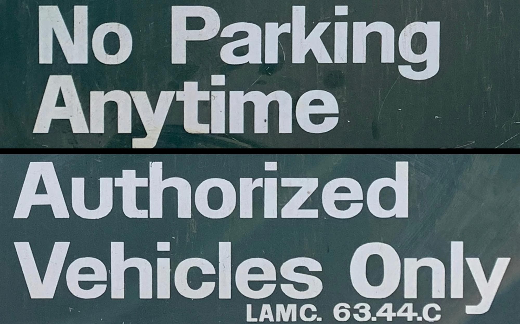 Detail of other LA park signage in a similar style.