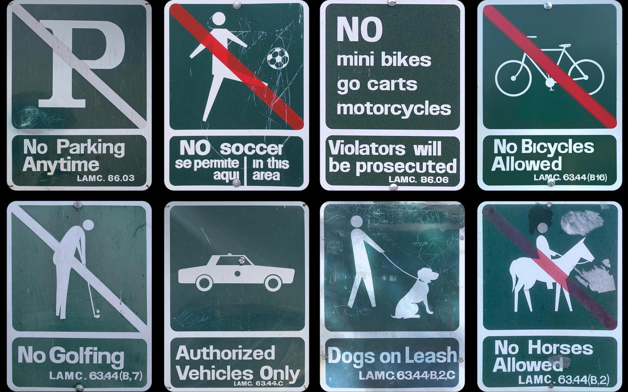 LA Park signage with handmade lettering and charming illustrations.